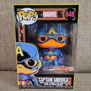 Funko Pop! Marvel Captain America Action Figure - Blue and Yellow